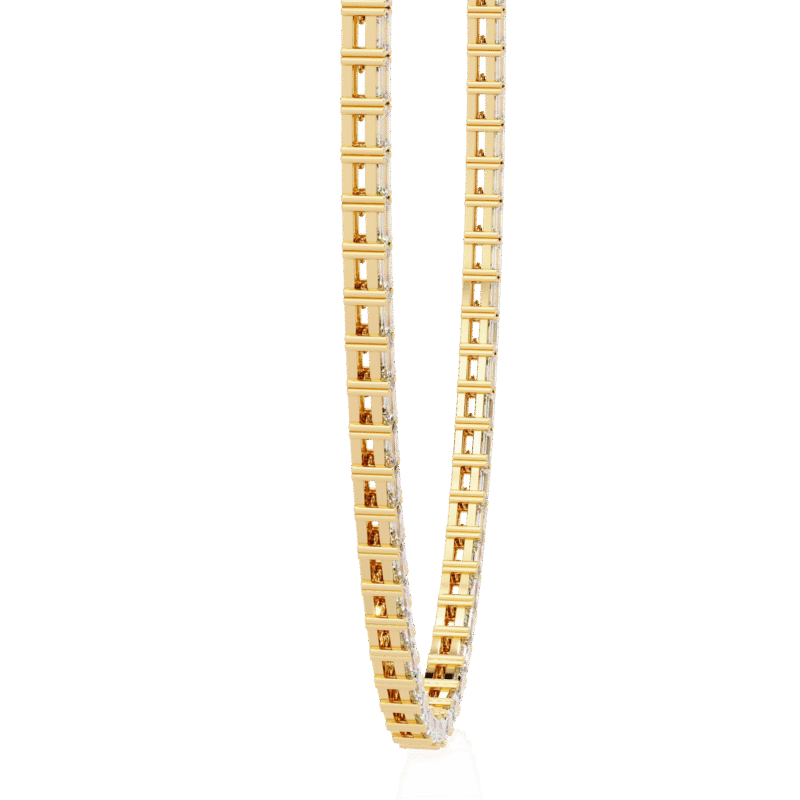 NK14039-12-png Emerald Cut Diamond Tennis Necklace