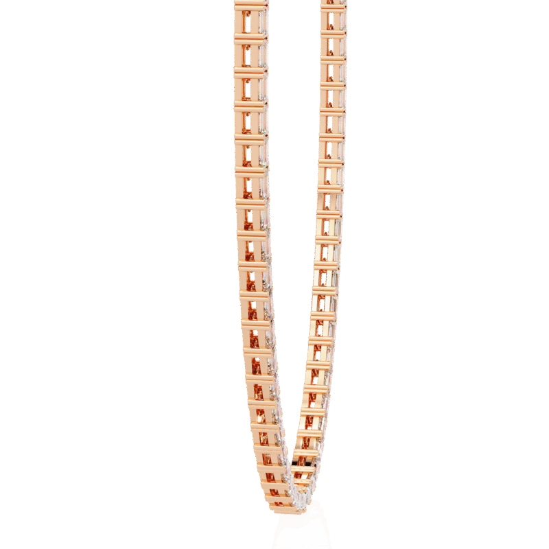 NK14039-13-png Emerald Cut Diamond Tennis Necklace