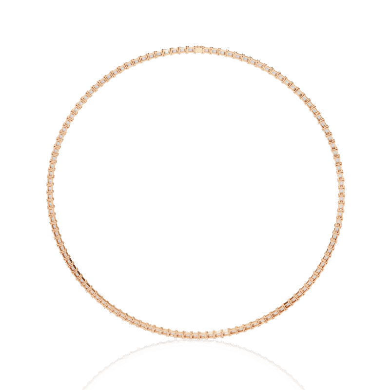 NK14039-14-png Emerald Cut Diamond Tennis Necklace