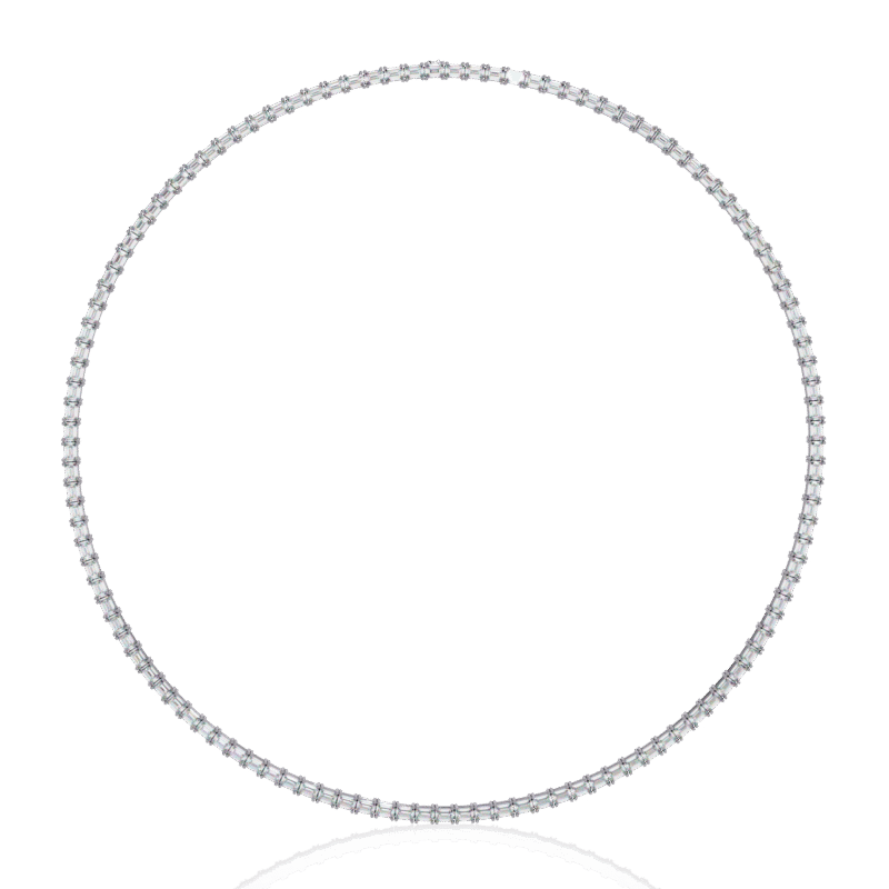 NK14039-17-png Emerald Cut Diamond Tennis Necklace