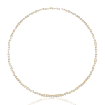 Emerald Cut Diamond Tennis Necklace