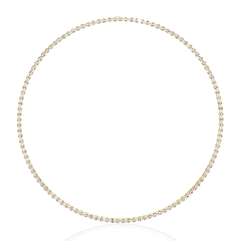 NK14039-19-png Emerald Cut Diamond Tennis Necklace