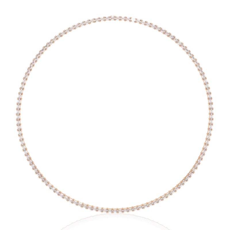 NK14039-20-png Emerald Cut Diamond Tennis Necklace
