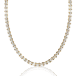 Emerald Cut Diamond Tennis Necklace