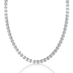 Emerald Cut Diamond Tennis Necklace