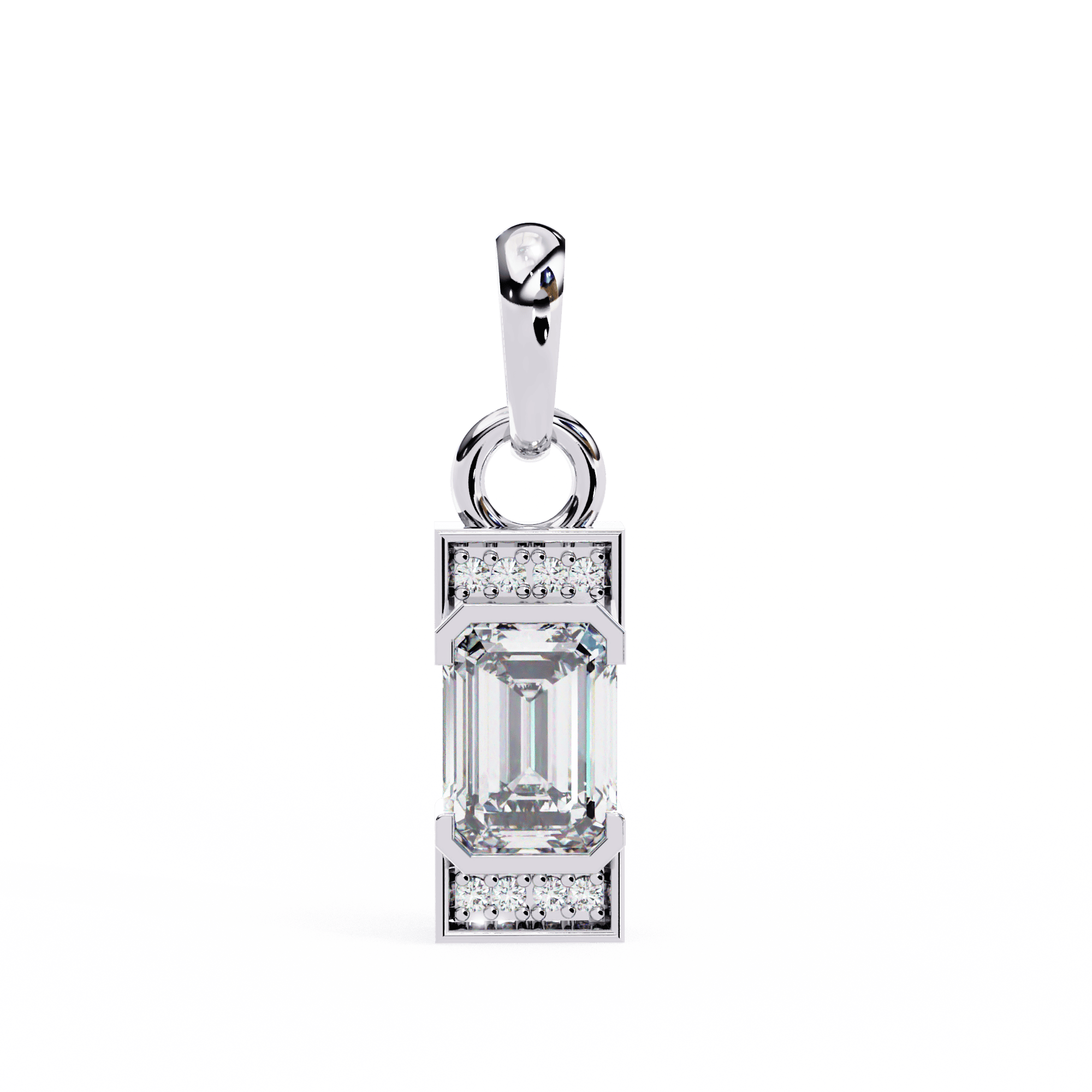 Cherished 1.02CT Emerald-Cut Lab-Grown Diamond Pendant in 925 Silver – Nievaa Jewels - Image 8