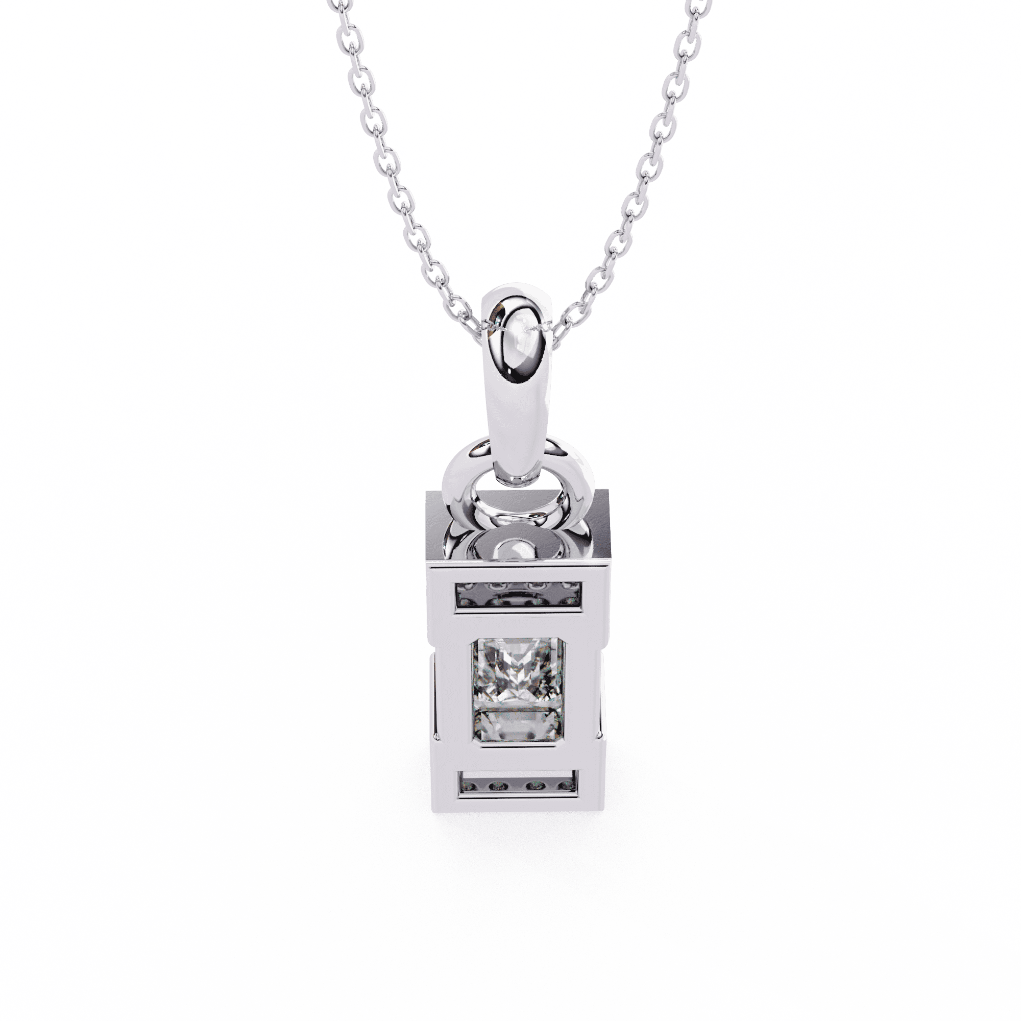 Cherished 1.02CT Emerald-Cut Lab-Grown Diamond Pendant in 925 Silver – Nievaa Jewels - Image 11