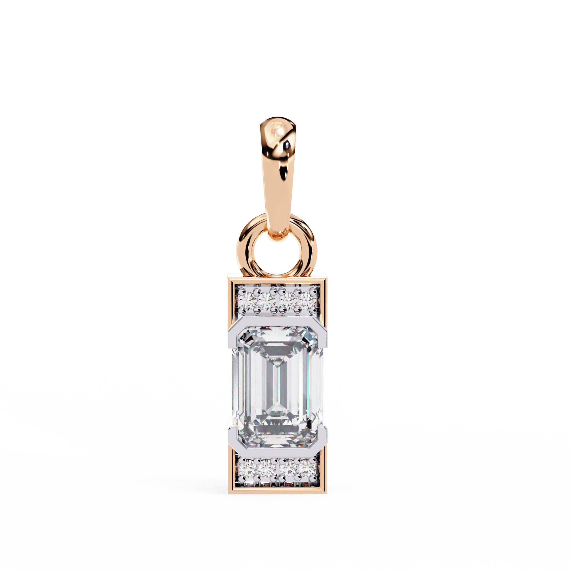 Cherished 1.02CT Emerald-Cut Lab-Grown Diamond Pendant in 925 Silver – Nievaa Jewels - Image 7