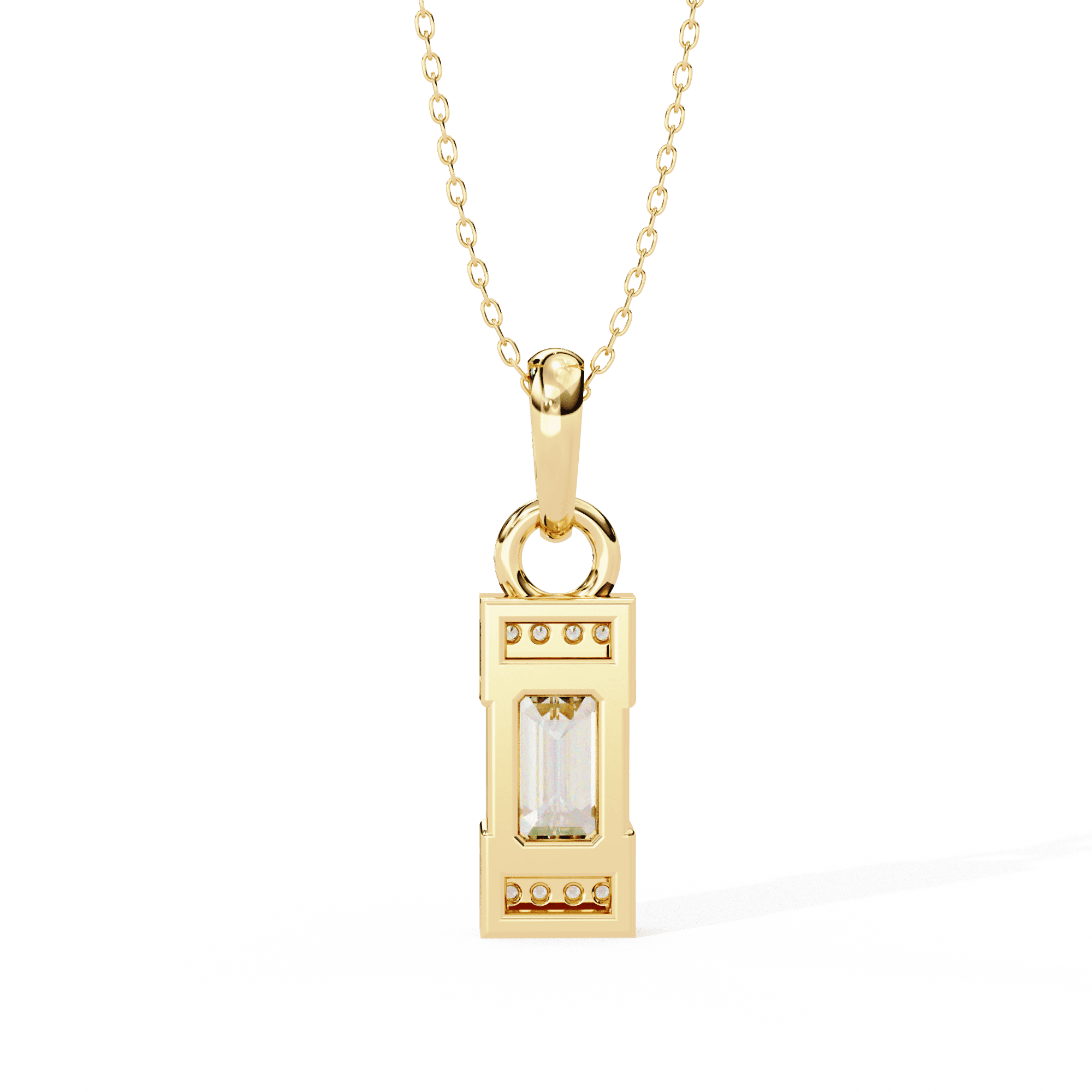 Cherished 1.02CT Emerald-Cut Lab-Grown Diamond Pendant in 925 Silver – Nievaa Jewels - Image 18