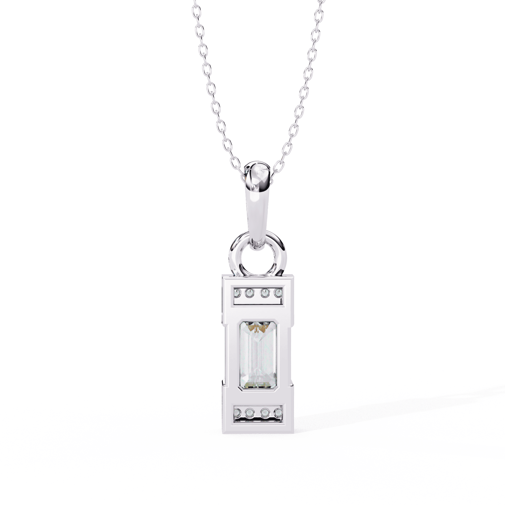 Cherished 1.02CT Emerald-Cut Lab-Grown Diamond Pendant in 925 Silver – Nievaa Jewels - Image 17