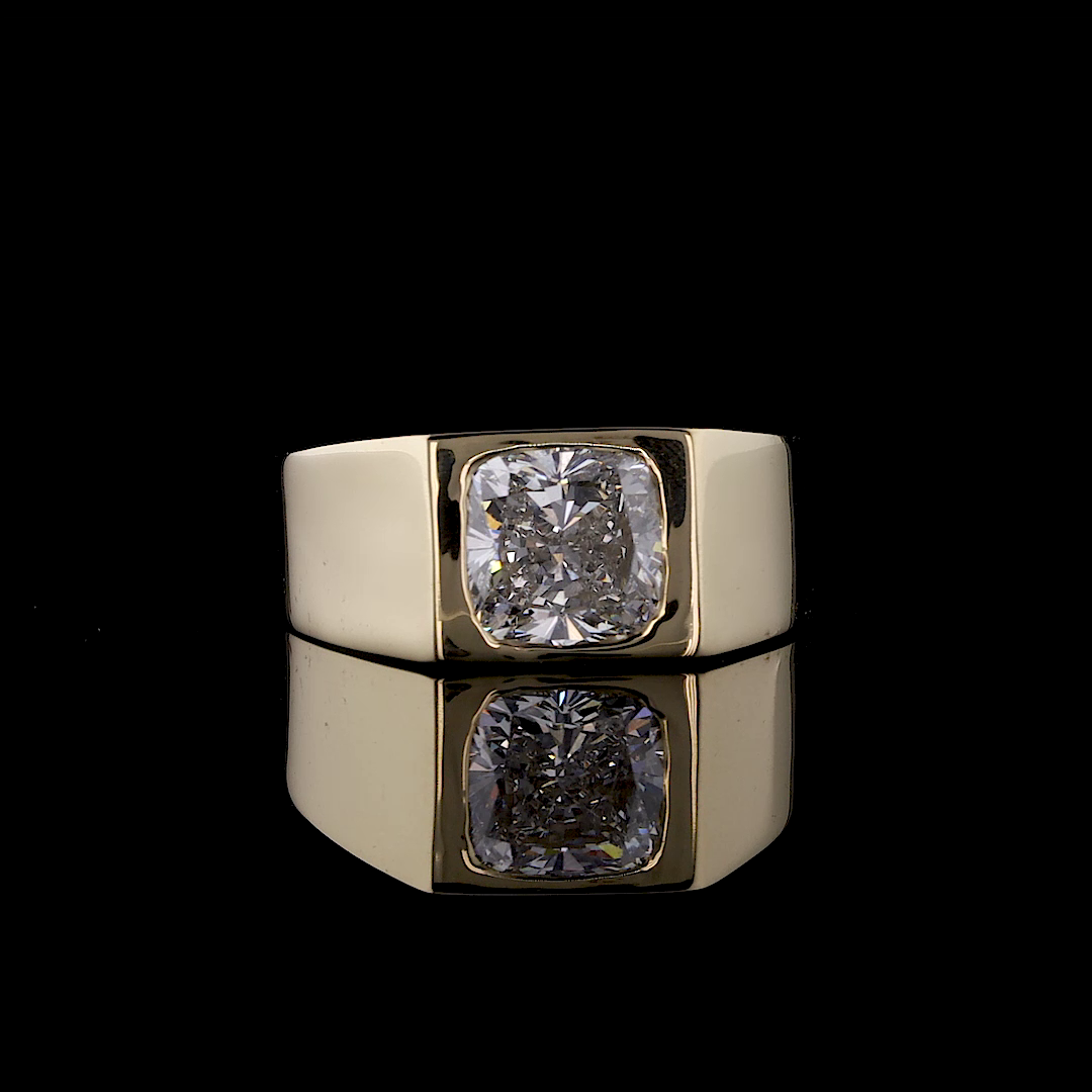 men’s asscher cut diamond ring
