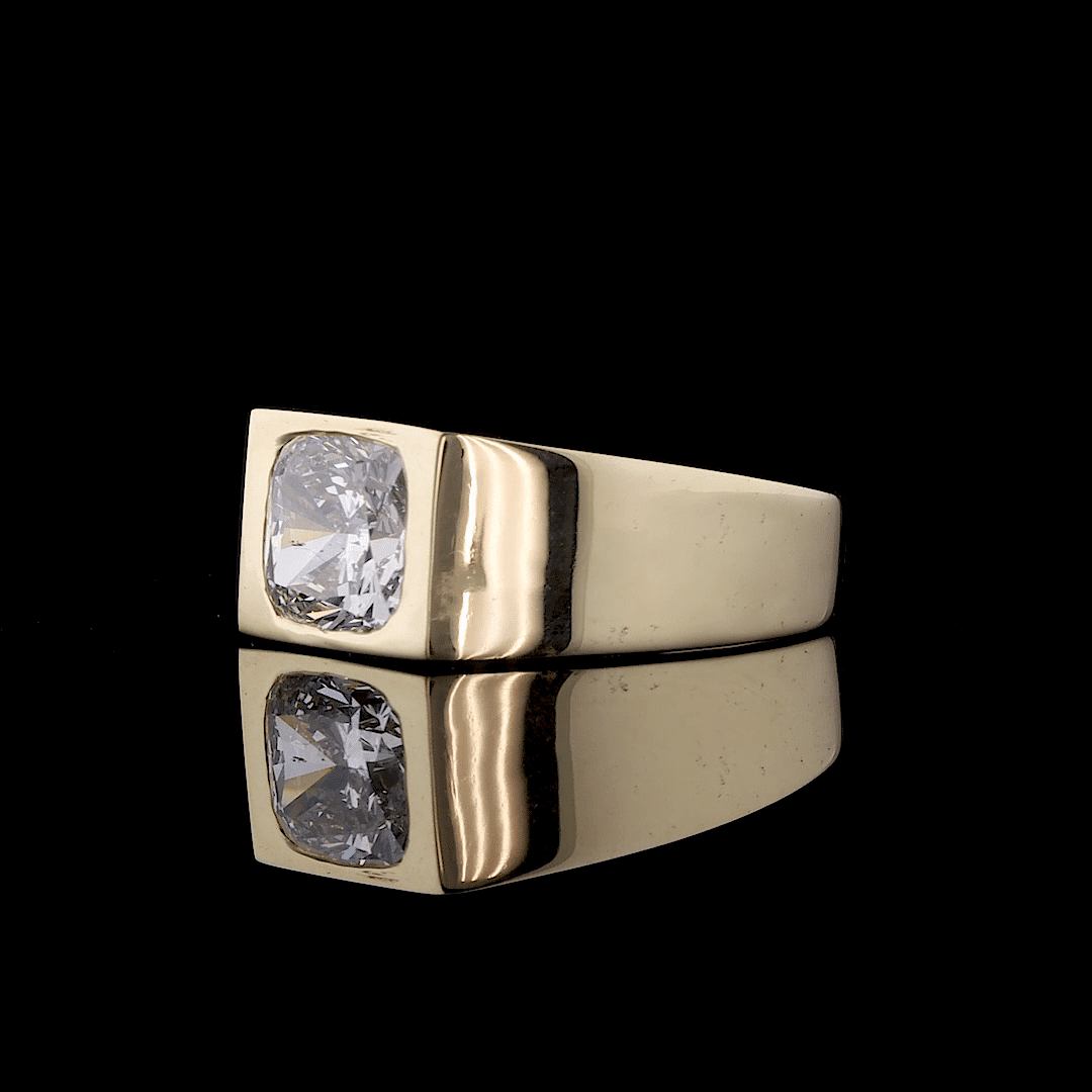 Men’s Asscher Cut Diamond Ring – A Powerful 3.00 CT Lab-Grown Statement in 14KT/18KT Gold | Nievaa Jewels - Image 2