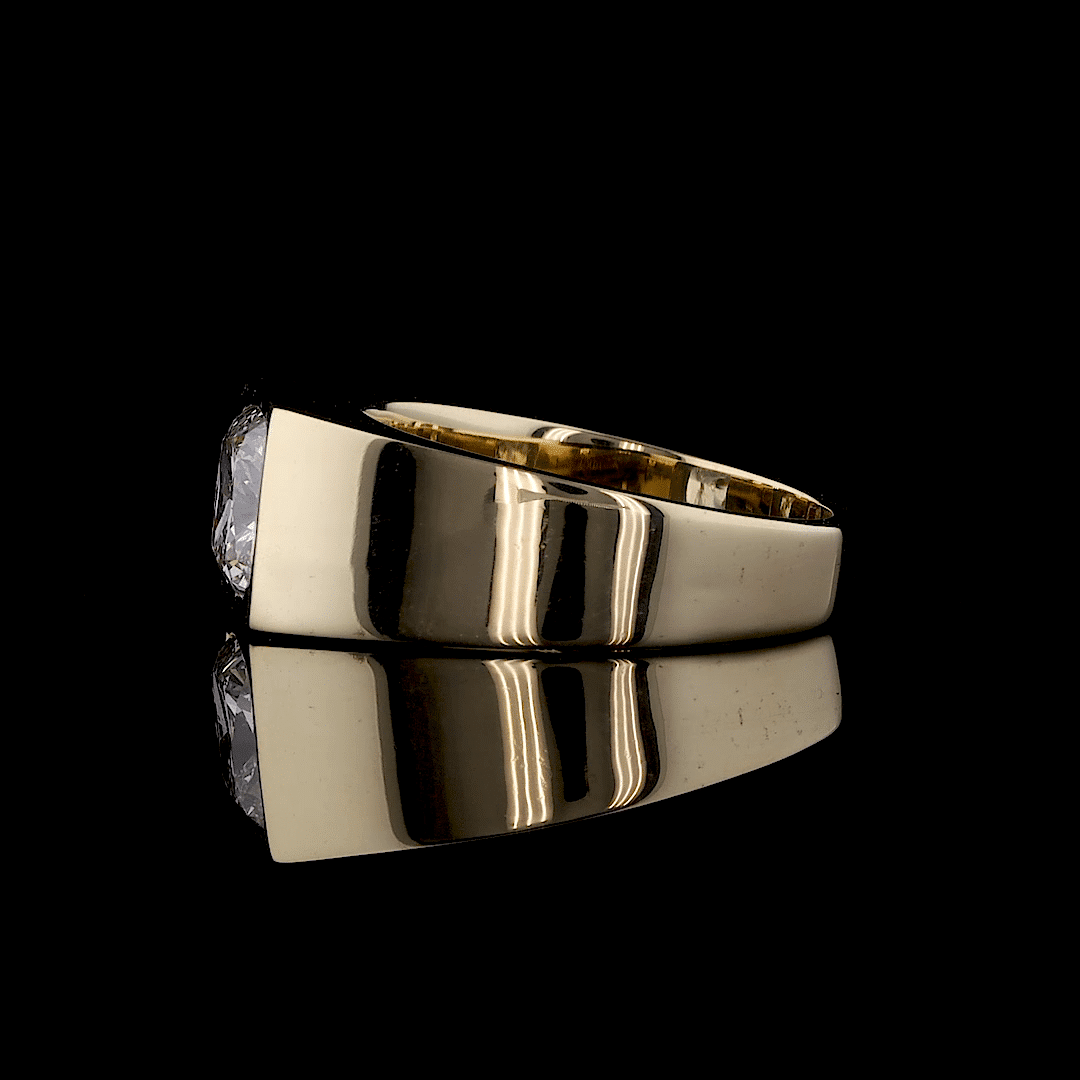 Men’s Asscher Cut Diamond Ring – A Powerful 3.00 CT Lab-Grown Statement in 14KT/18KT Gold | Nievaa Jewels - Image 3