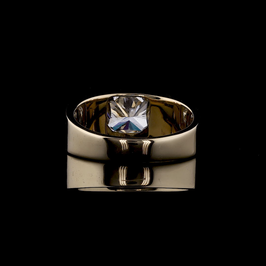 Men’s Asscher Cut Diamond Ring – A Powerful 3.00 CT Lab-Grown Statement in 14KT/18KT Gold | Nievaa Jewels - Image 4