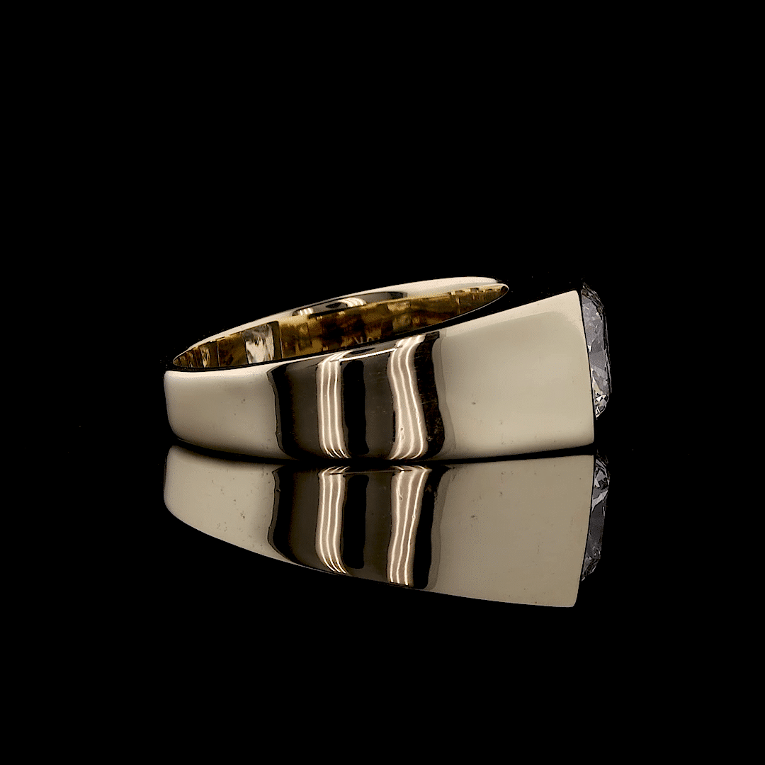 Men’s Asscher Cut Diamond Ring – A Powerful 3.00 CT Lab-Grown Statement in 14KT/18KT Gold | Nievaa Jewels - Image 5