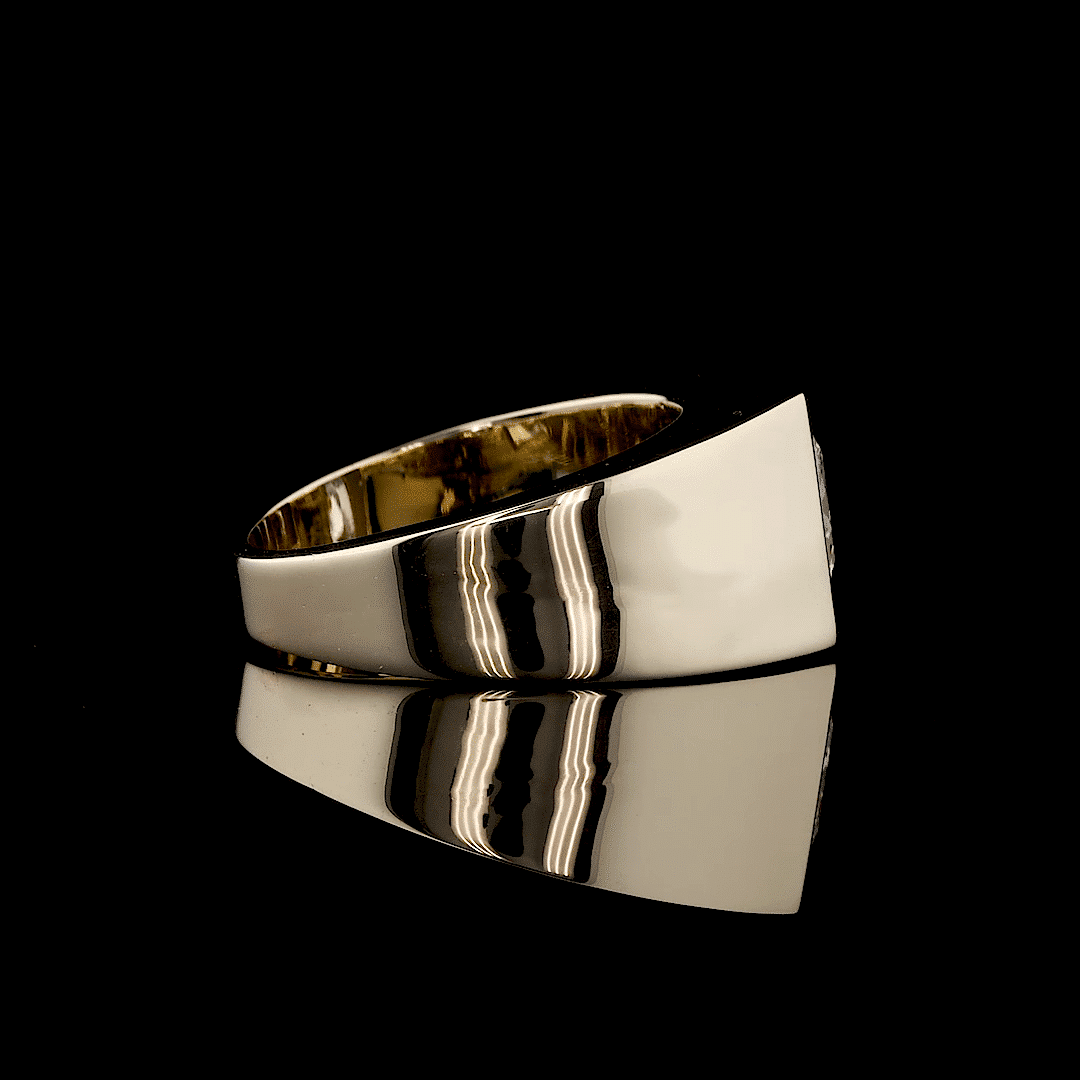 Men’s Solitaire Yellow Gold Lab Grown Diamond Ring – 3.00 CT Princess Cut - Image 5