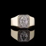 Oval Cut Lab Grown Diamond Ring for Men