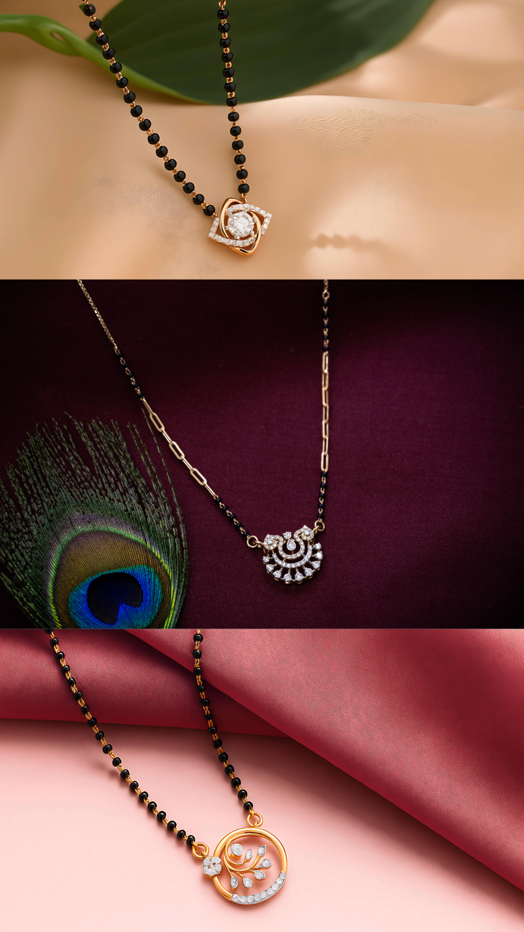 lab grown diamond mangalsutra